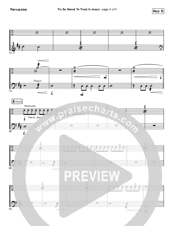 Tis So Sweet To Trust In Jesus Percussion (Shane & Shane / The Worship Initiative)