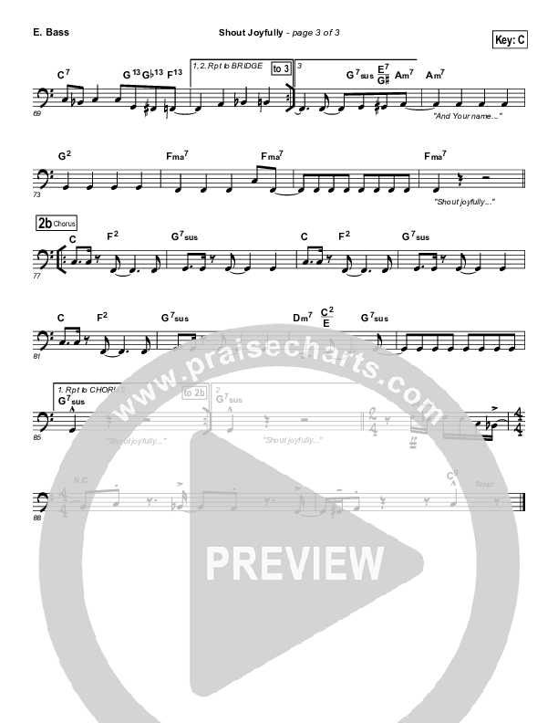 Shout Joyfully Bass Guitar (BJ Putnam)