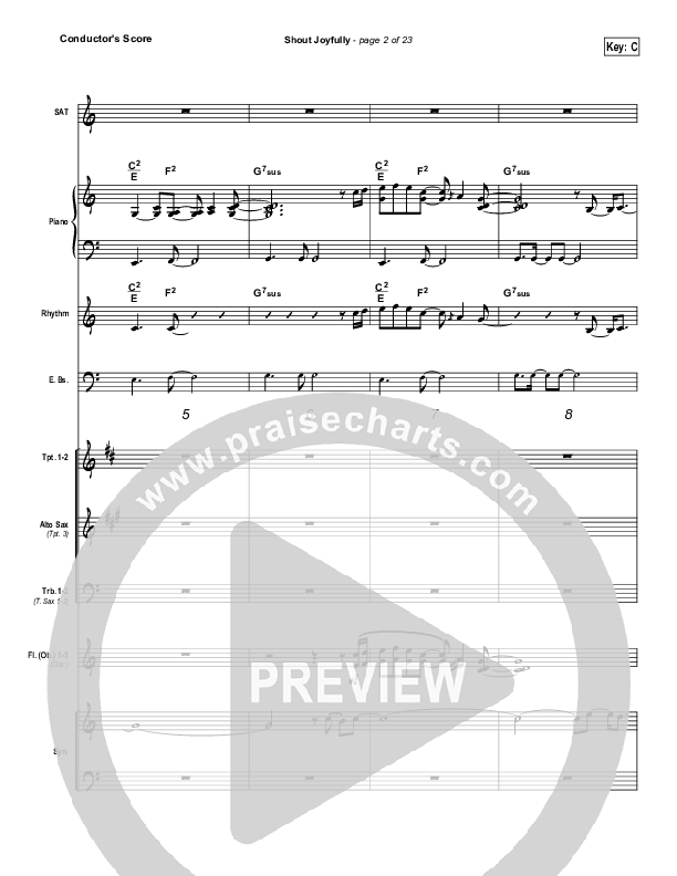 Shout Joyfully Conductor's Score (BJ Putnam)