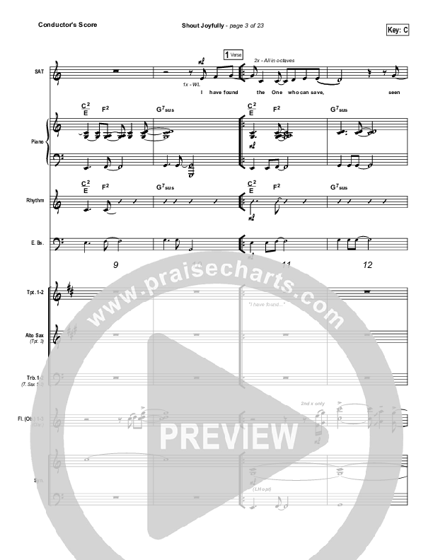 Shout Joyfully Conductor's Score (BJ Putnam)