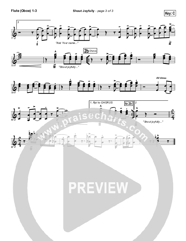 Shout Joyfully Flute/Oboe 1/2/3 (BJ Putnam)