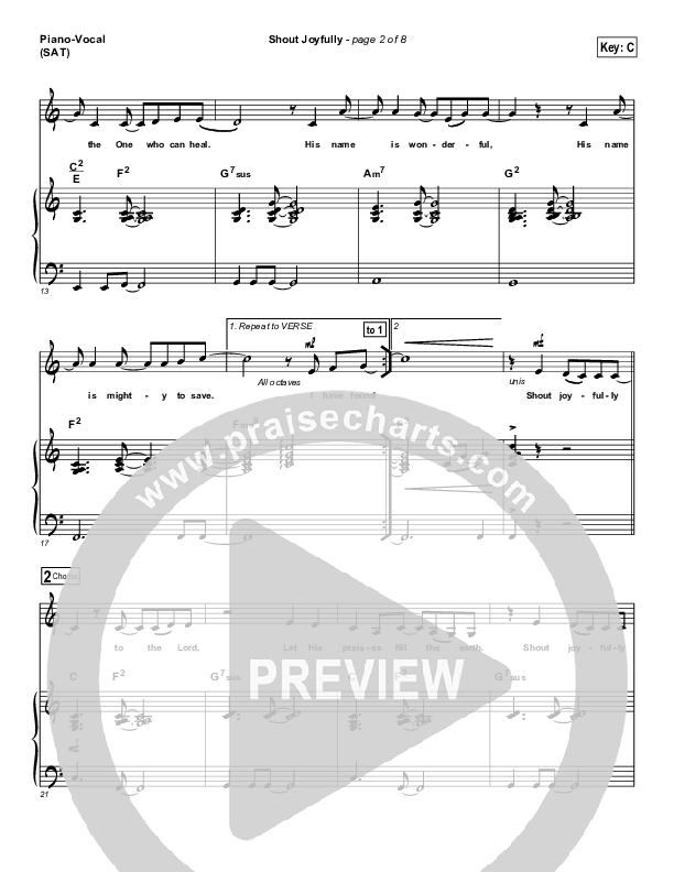Shout Joyfully Piano/Vocal & Lead (BJ Putnam)
