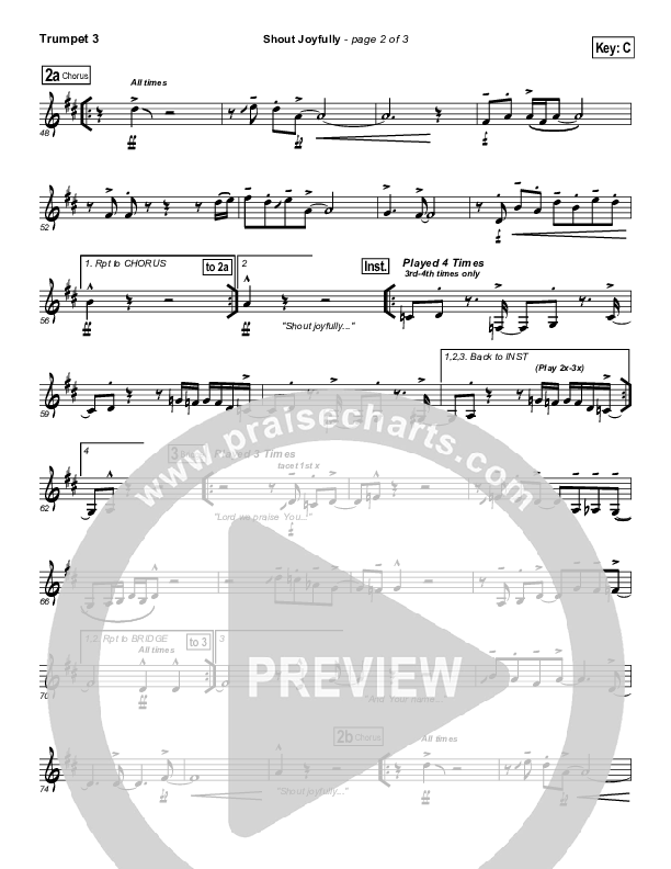 Shout Joyfully Trumpet 3 (BJ Putnam)