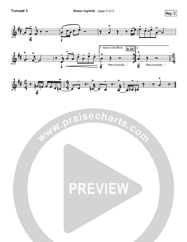 Shout Joyfully Trumpet 3 (BJ Putnam)