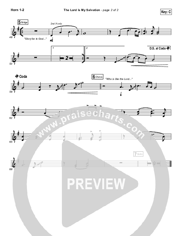 The Lord Is My Salvation Brass Pack (Shane & Shane / The Worship Initiative)