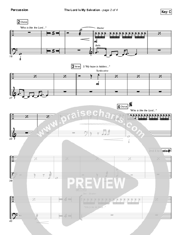 The Lord Is My Salvation Percussion (Shane & Shane / The Worship Initiative)