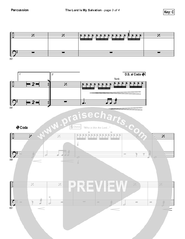 The Lord Is My Salvation Percussion (Shane & Shane / The Worship Initiative)