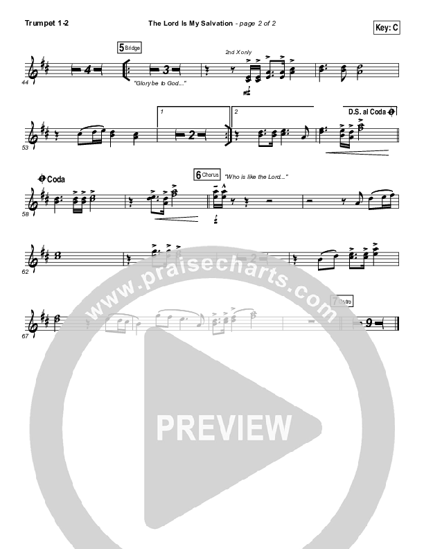 The Lord Is My Salvation Trumpet 1,2 (Shane & Shane / The Worship Initiative)