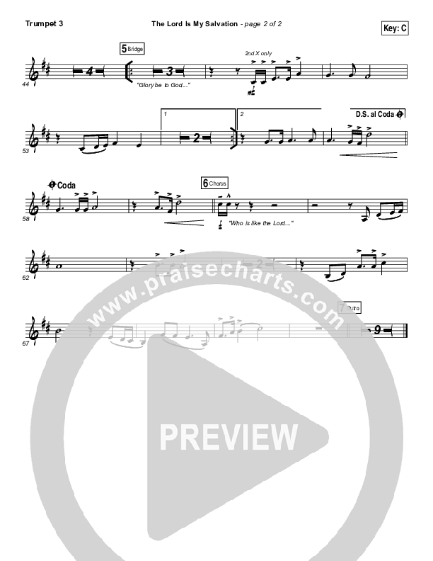 The Lord Is My Salvation Trumpet 3 (Shane & Shane / The Worship Initiative)