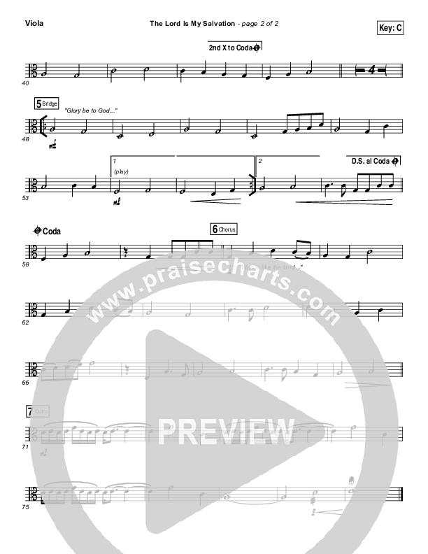 The Lord Is My Salvation Viola (Shane & Shane / The Worship Initiative)