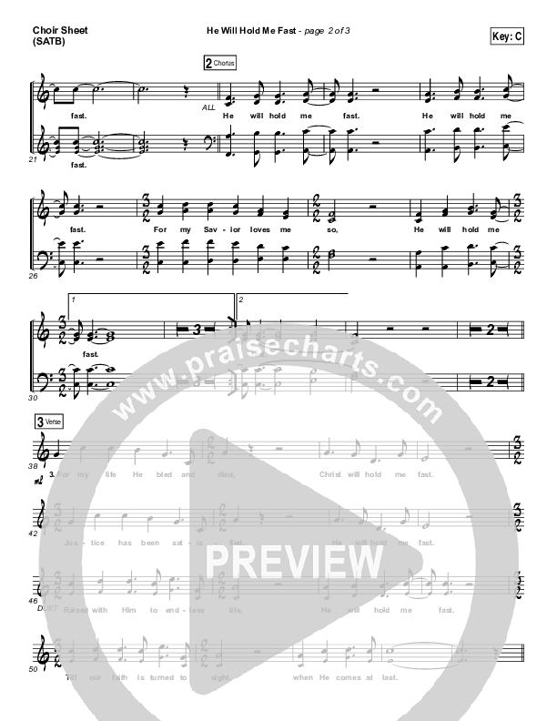 He Will Hold Me Fast Choir Vocals (SATB) (Shane & Shane / The Worship Initiative)