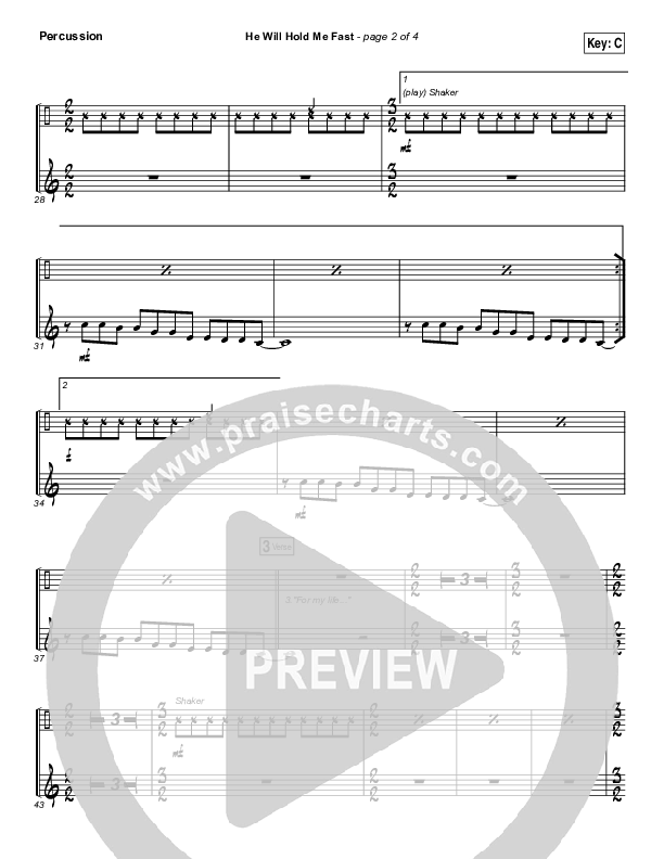 He Will Hold Me Fast Percussion (Shane & Shane / The Worship Initiative)