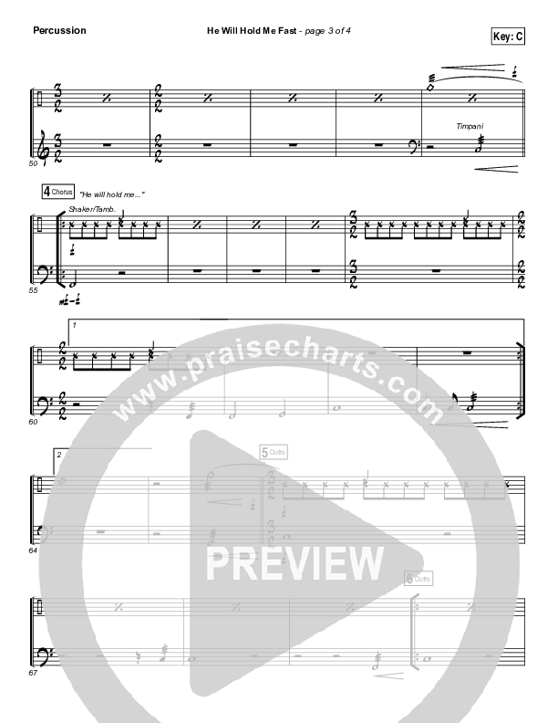 He Will Hold Me Fast Percussion (Shane & Shane / The Worship Initiative)