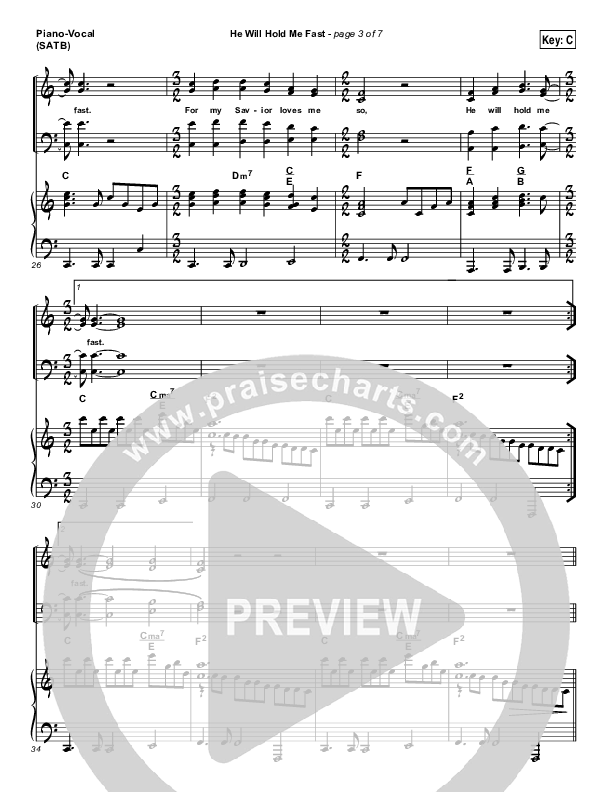 He Will Hold Me Fast Sheet Music PDF (Shane & Shane / The Worship