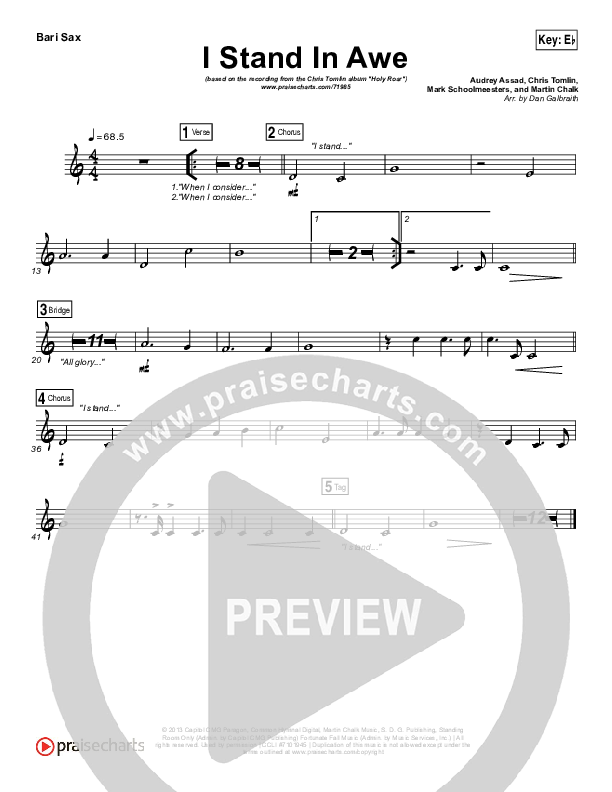 I Stand In Awe Bari Sax (Chris Tomlin / Nicole Serrano)