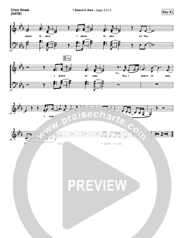 I Stand In Awe Choir Sheet (SATB) (Chris Tomlin / Nicole Serrano)