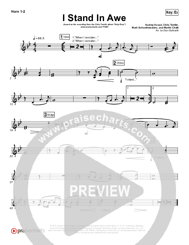 I Stand In Awe French Horn 1/2 (Chris Tomlin / Nicole Serrano)