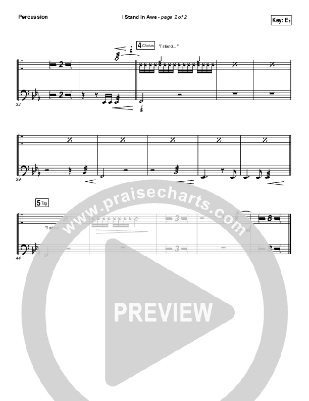 I Stand In Awe Percussion (Chris Tomlin / Nicole Serrano)