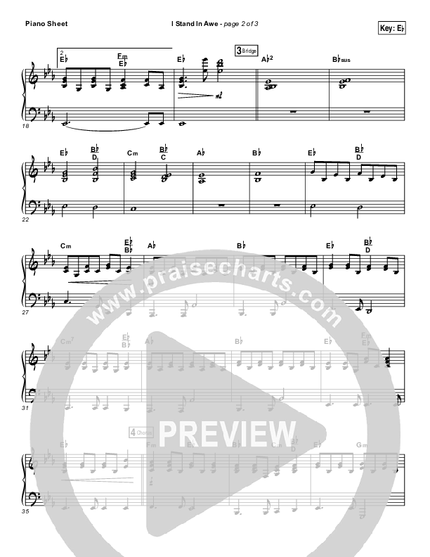 I Stand In Awe Piano Sheet (Chris Tomlin / Nicole Serrano)
