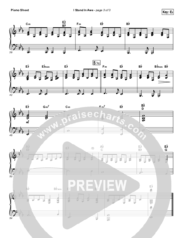 I Stand In Awe Piano Sheet (Chris Tomlin / Nicole Serrano)