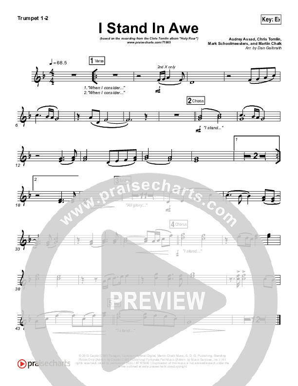 I Stand In Awe Trumpet 1,2 (Chris Tomlin / Nicole Serrano)