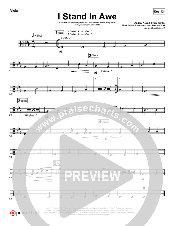 I Stand In Awe Viola (Chris Tomlin / Nicole Serrano)