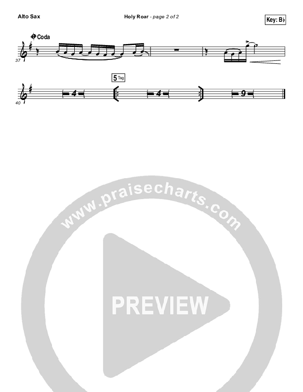 Holy Roar Alto Sax (Chris Tomlin)
