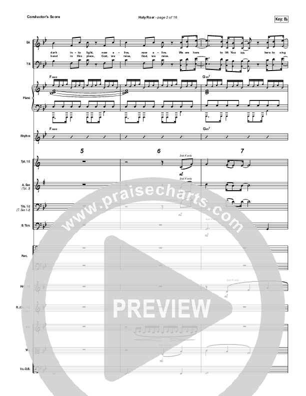 Holy Roar Conductor's Score (Chris Tomlin)