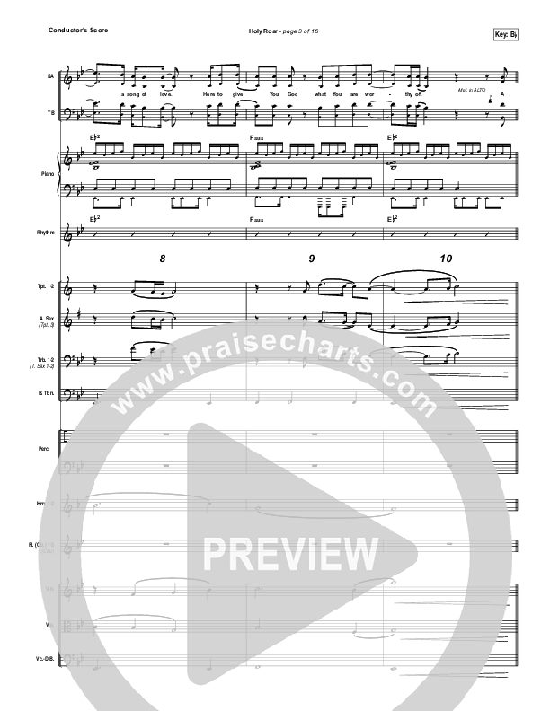 Holy Roar Conductor's Score (Chris Tomlin)