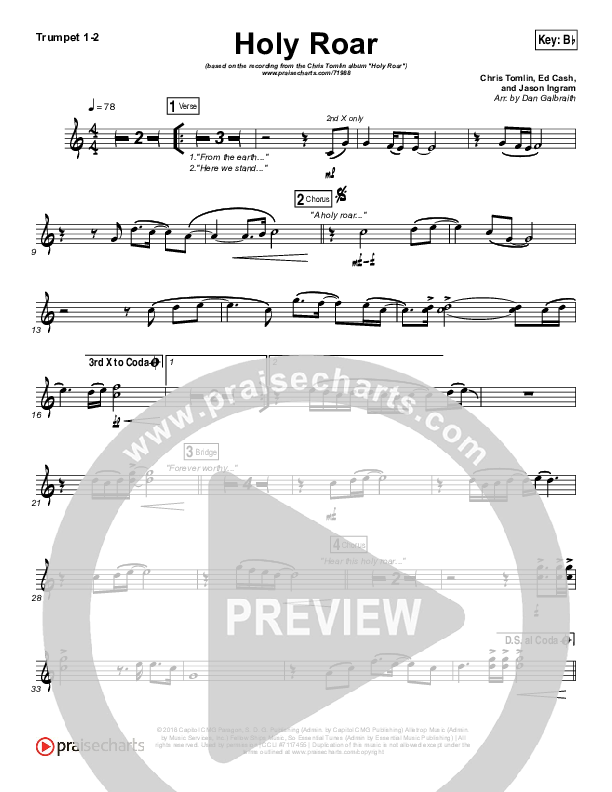 Holy Roar Trumpet 1,2 (Chris Tomlin)