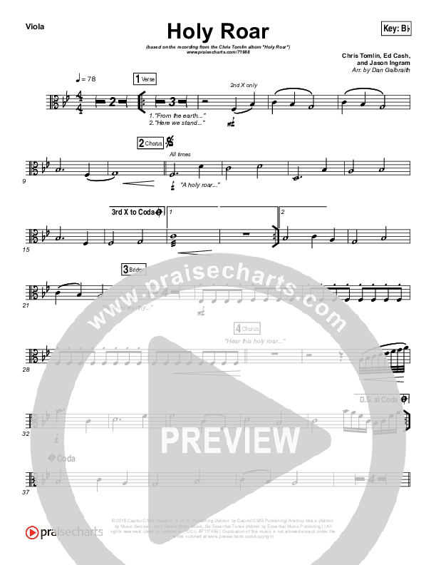 Holy Roar Viola (Chris Tomlin)