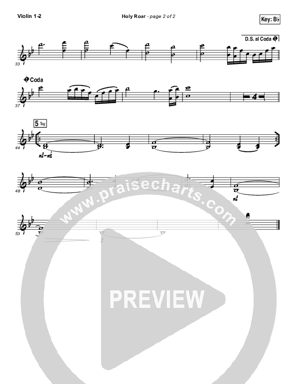 Holy Roar Violin 1/2 (Chris Tomlin)