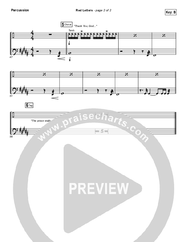 Red Letters Percussion (Crowder)