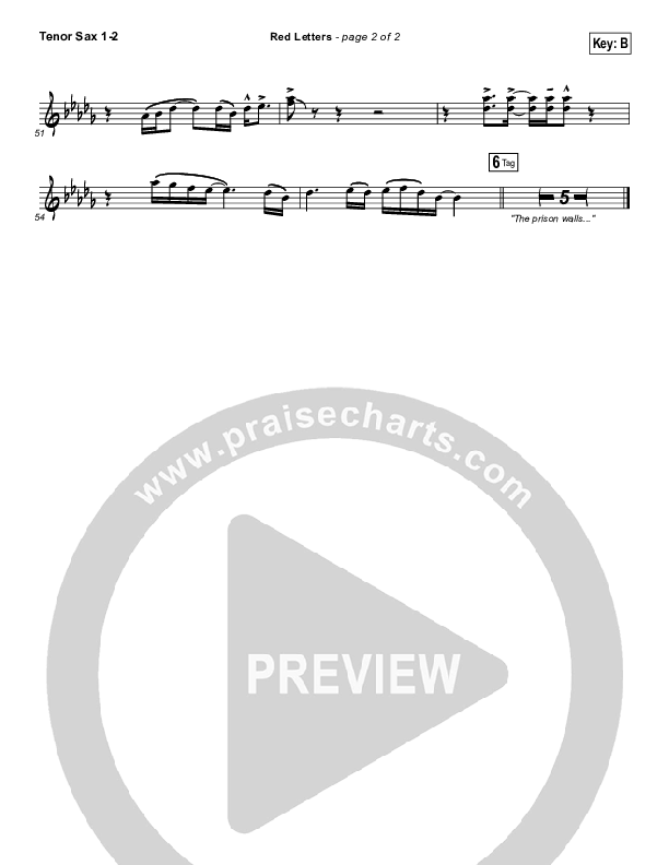 Red Letters Tenor Sax 1/2 (Crowder)