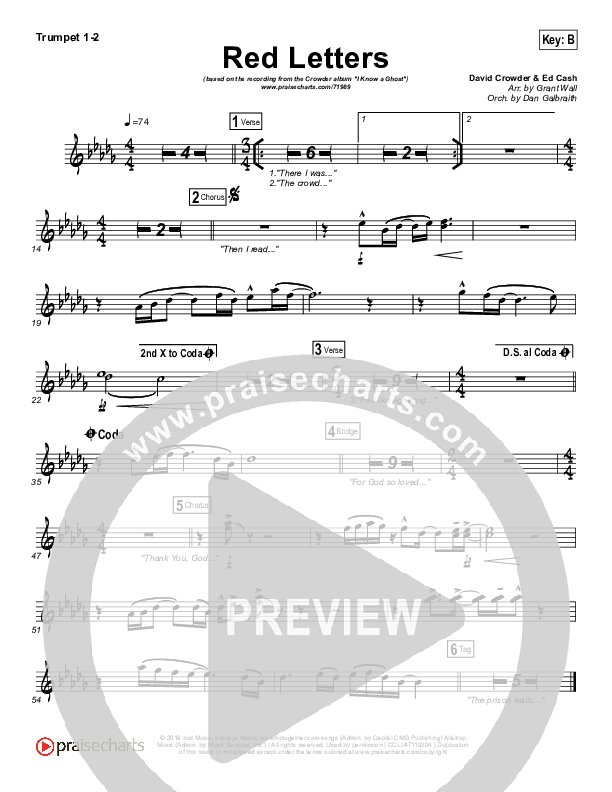 Red Letters Trumpet 1,2 (Crowder)