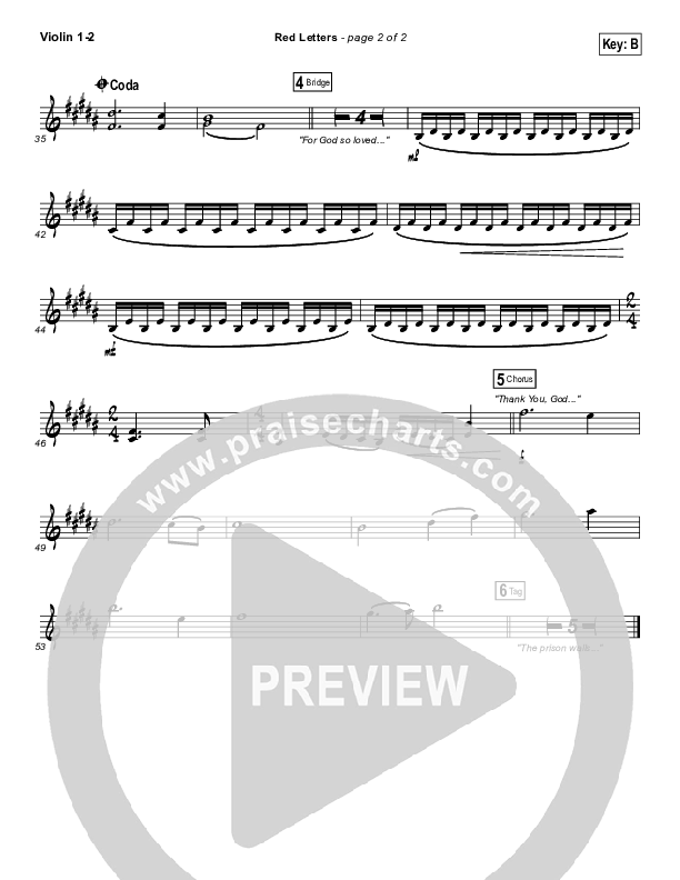 Red Letters Violin 1/2 (Crowder)