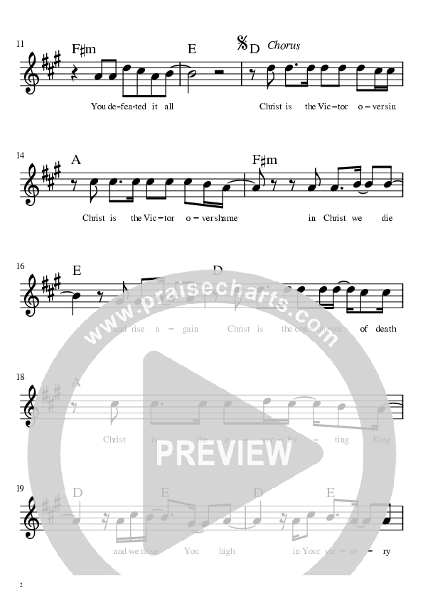 Christ Is The Victor Lead Sheet (HT Worship)