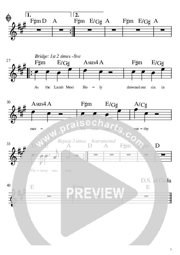 Christ Is The Victor Lead Sheet (HT Worship)