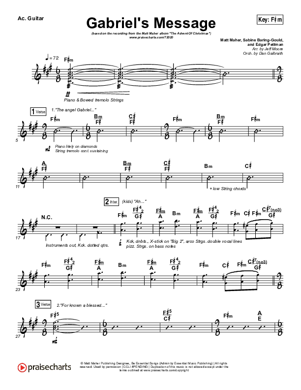 Gabriel's Message Acoustic Guitar (Matt Maher)
