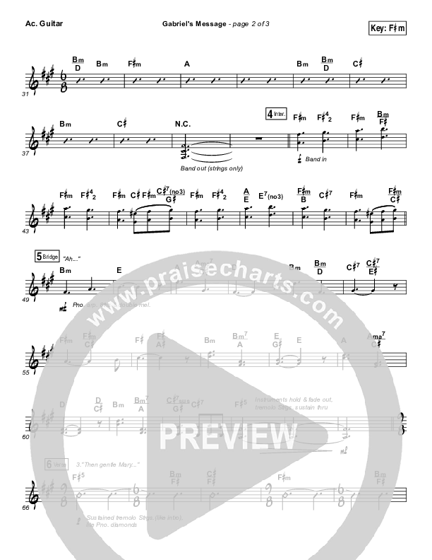 Gabriel's Message Acoustic Guitar (Matt Maher)