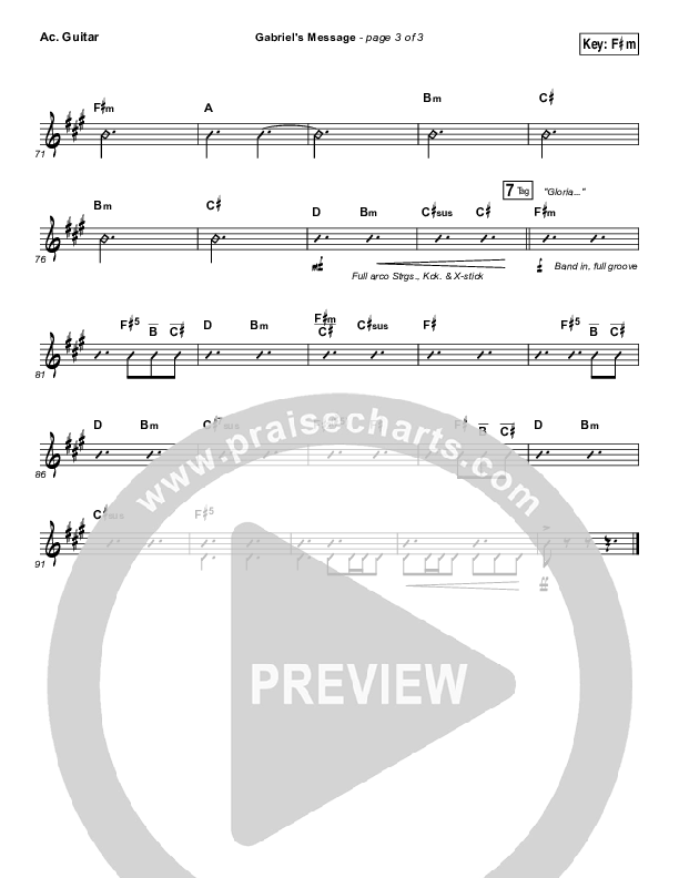 Gabriel's Message Acoustic Guitar (Matt Maher)