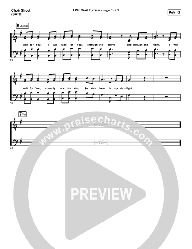 I Will Wait For You (Psalm 130) Choir Vocals (SATB) (Keith & Kristyn Getty)