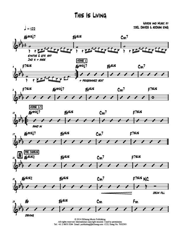 This Is Living Rhythm Chart (Hillsong Kids)