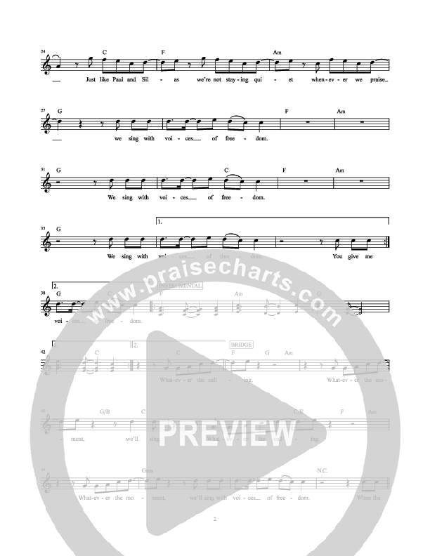 Voices Of Freedom Lead Sheet (Hillsong Kids)