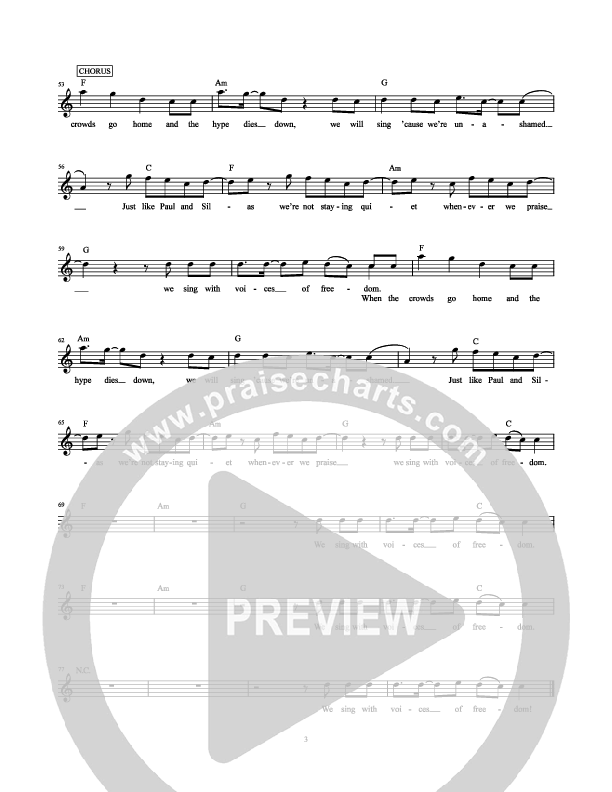 Voices Of Freedom Lead Sheet (Hillsong Kids)