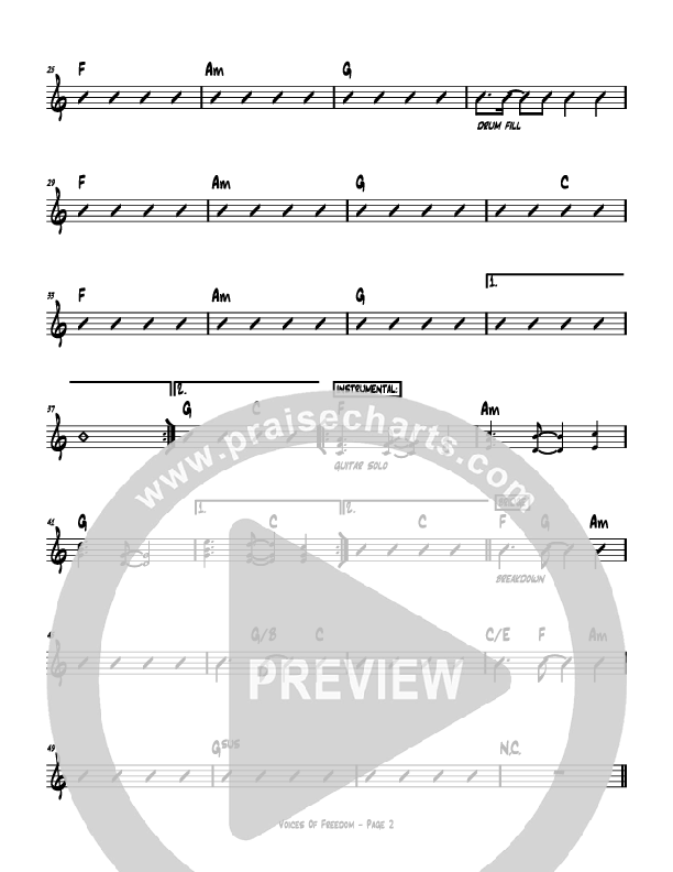 Voices Of Freedom Rhythm Chart (Hillsong Kids)