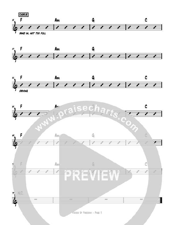 Voices Of Freedom Rhythm Chart (Hillsong Kids)