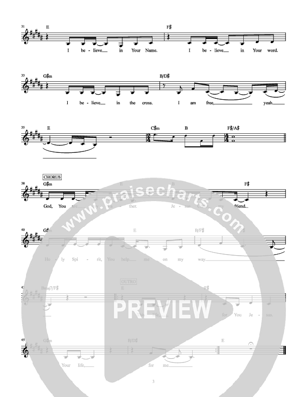 Little Life (For You Jesus) Lead Sheet (Hillsong Kids)