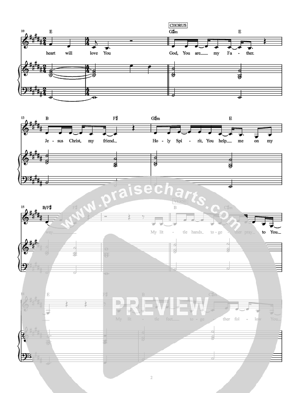 Little Life (For You Jesus) Piano/Vocal (Hillsong Kids)