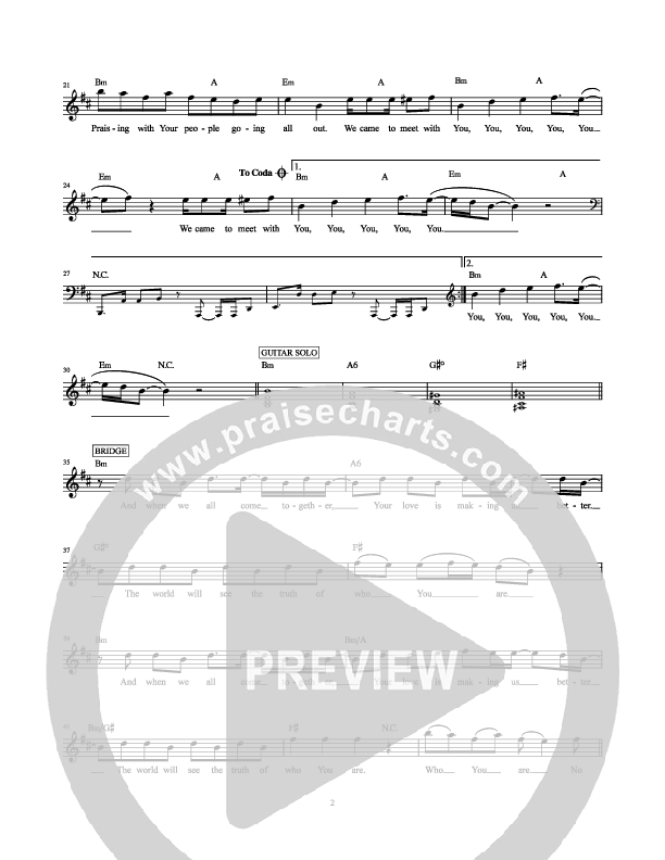 We Came to Meet With You Lead Sheet (Hillsong Kids)